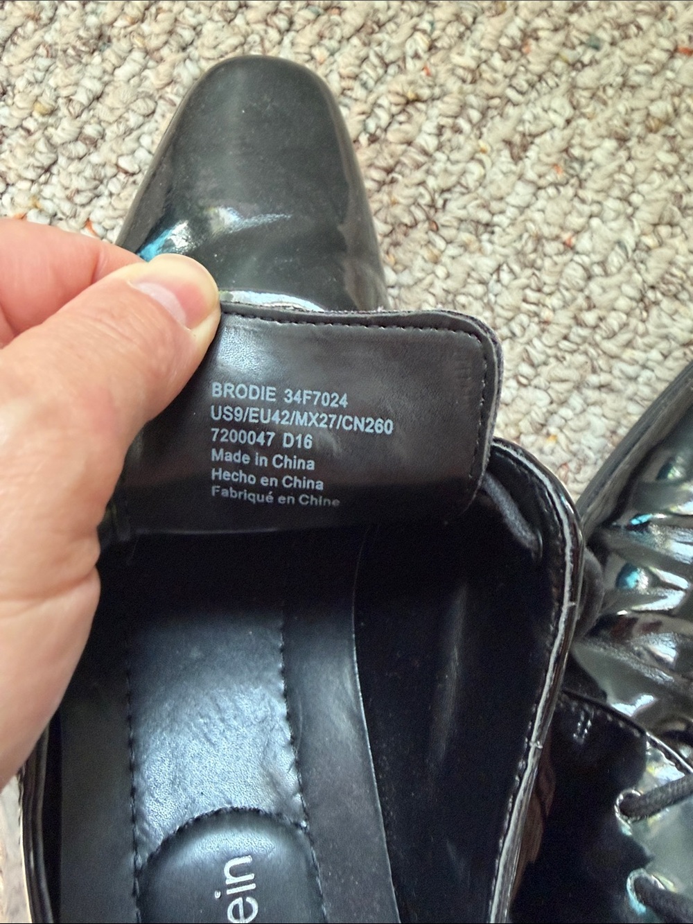 Calvin Klein Black Patent Leather Men’s Brodie Oxfords